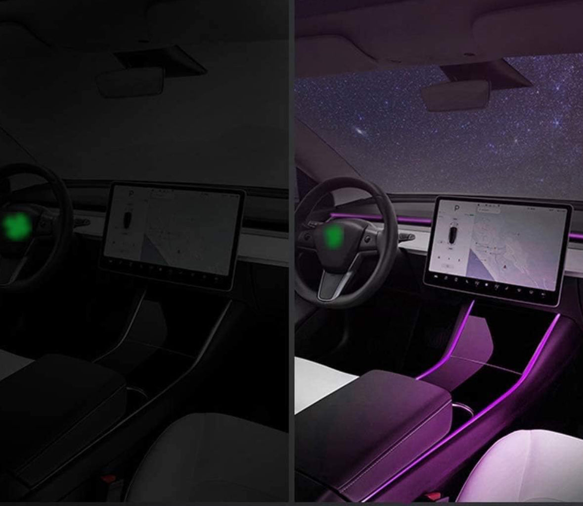 Ambient LED-belysning för Tesla Model 3/Y