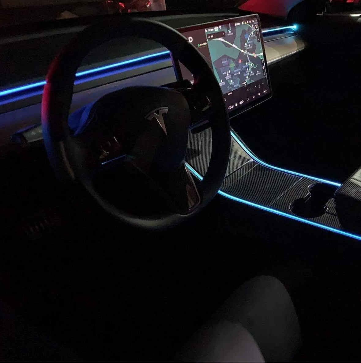 Ambient LED-belysning för Tesla Model 3/Y