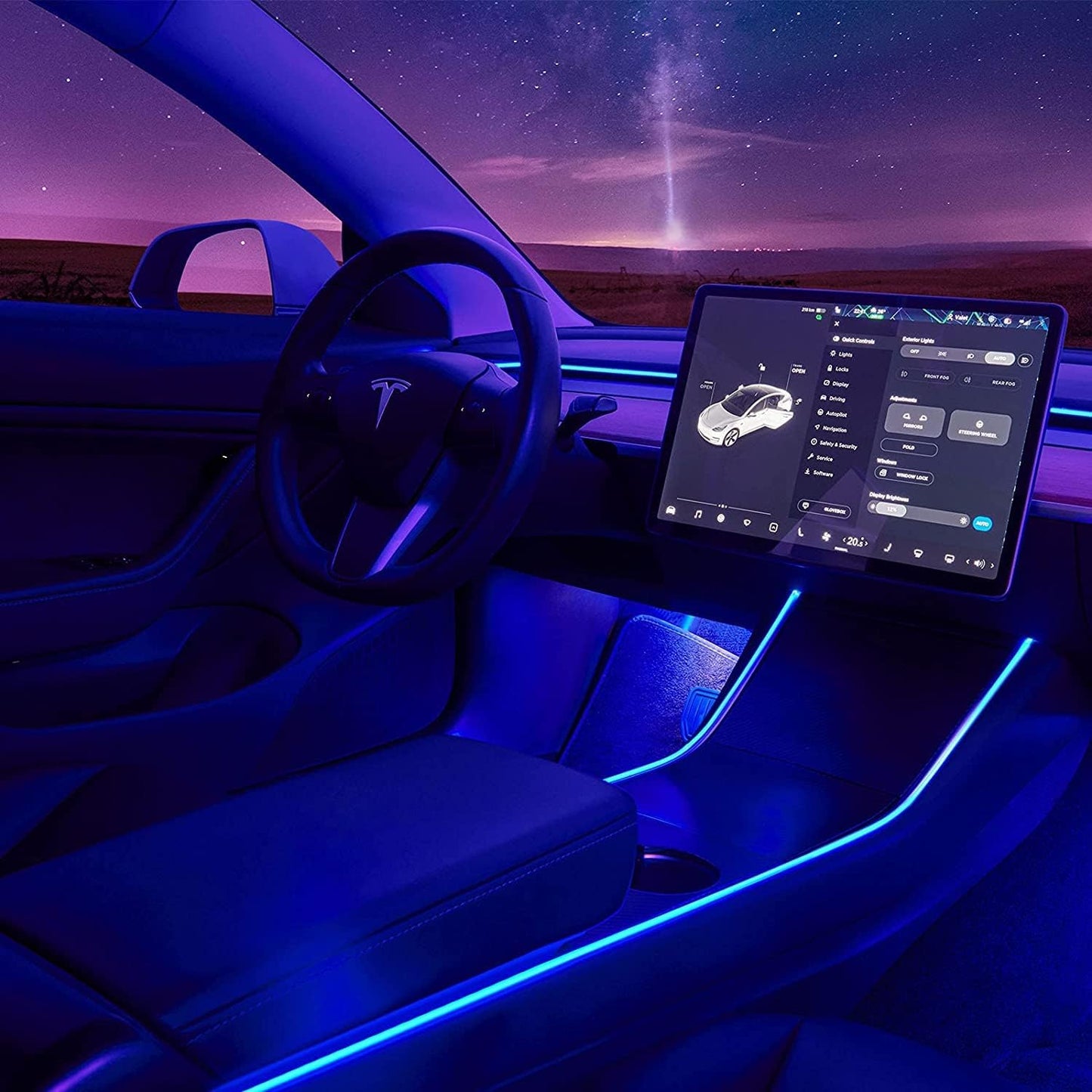 Ambient LED-belysning för Tesla Model 3/Y